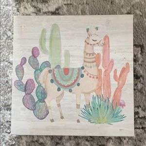 8x8 “lovely llamas II” on canvas